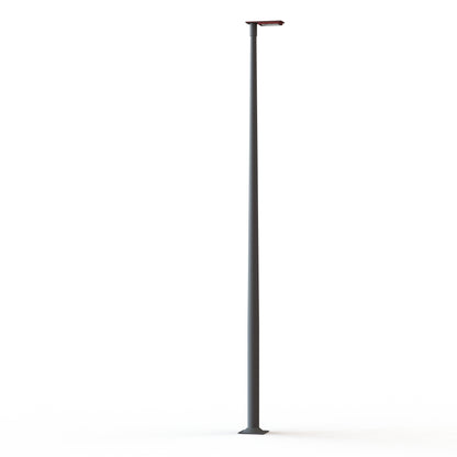 Lampadaire Hector N°3 LED Asym 26W 2700K Rouge 056, Support Gris 107 182344056