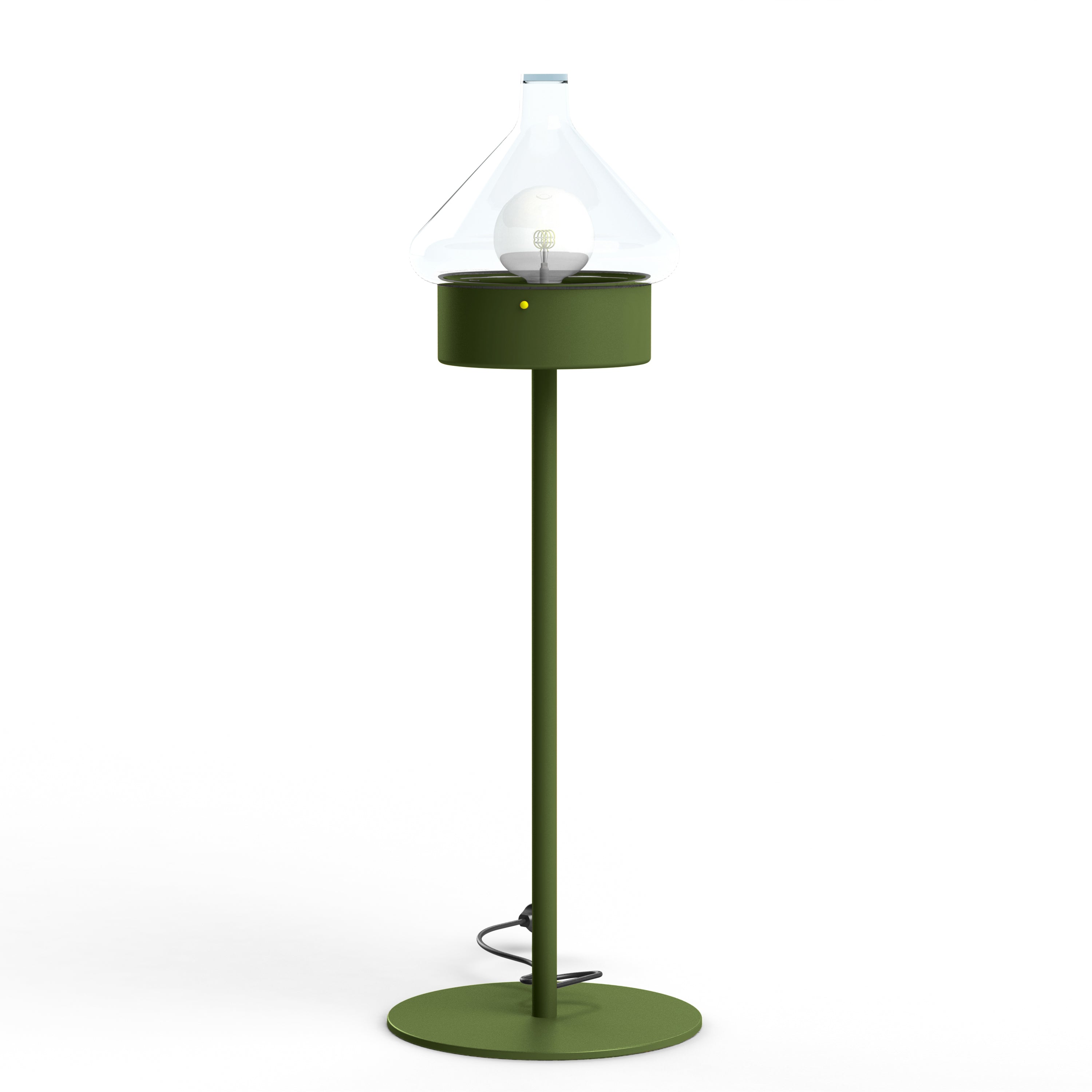 Luminaire mobile La Hutte N°3 prise type J Vert fougère 109 166003109-ch