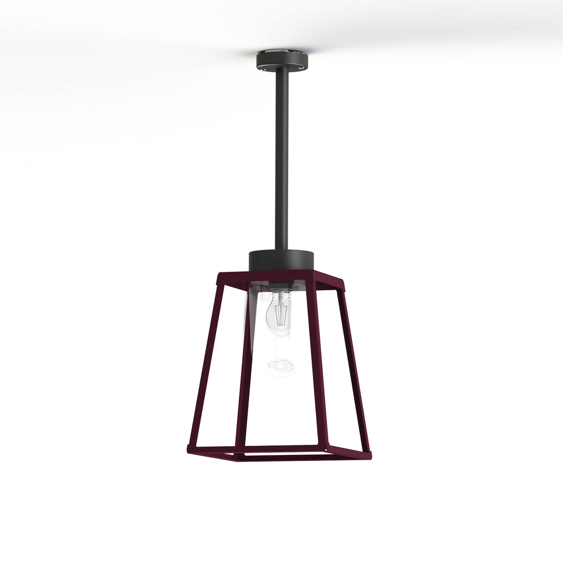 Plafonnier Lampiok 2 N°1 diffuseur clair Rouge vin 066 - Gris noir 107 178001066