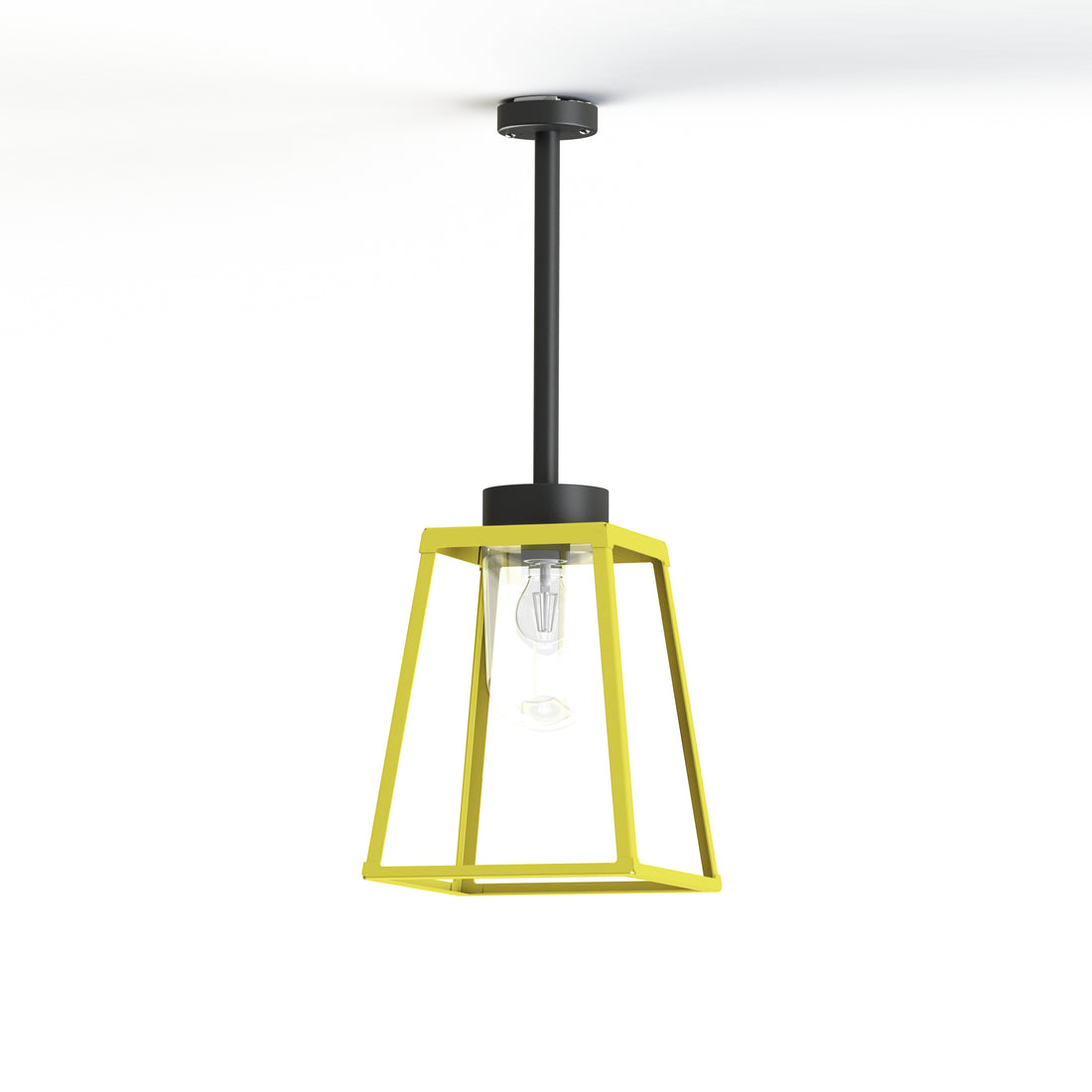 Plafonnier Lampiok 2 N°1 diffuseur clair Jaune soufre 068 - Gris noir 107