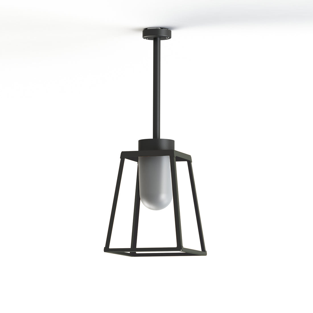 Plafonnier Lampiok 2 N°1 diffuseur opale Gris noir 107 178002107