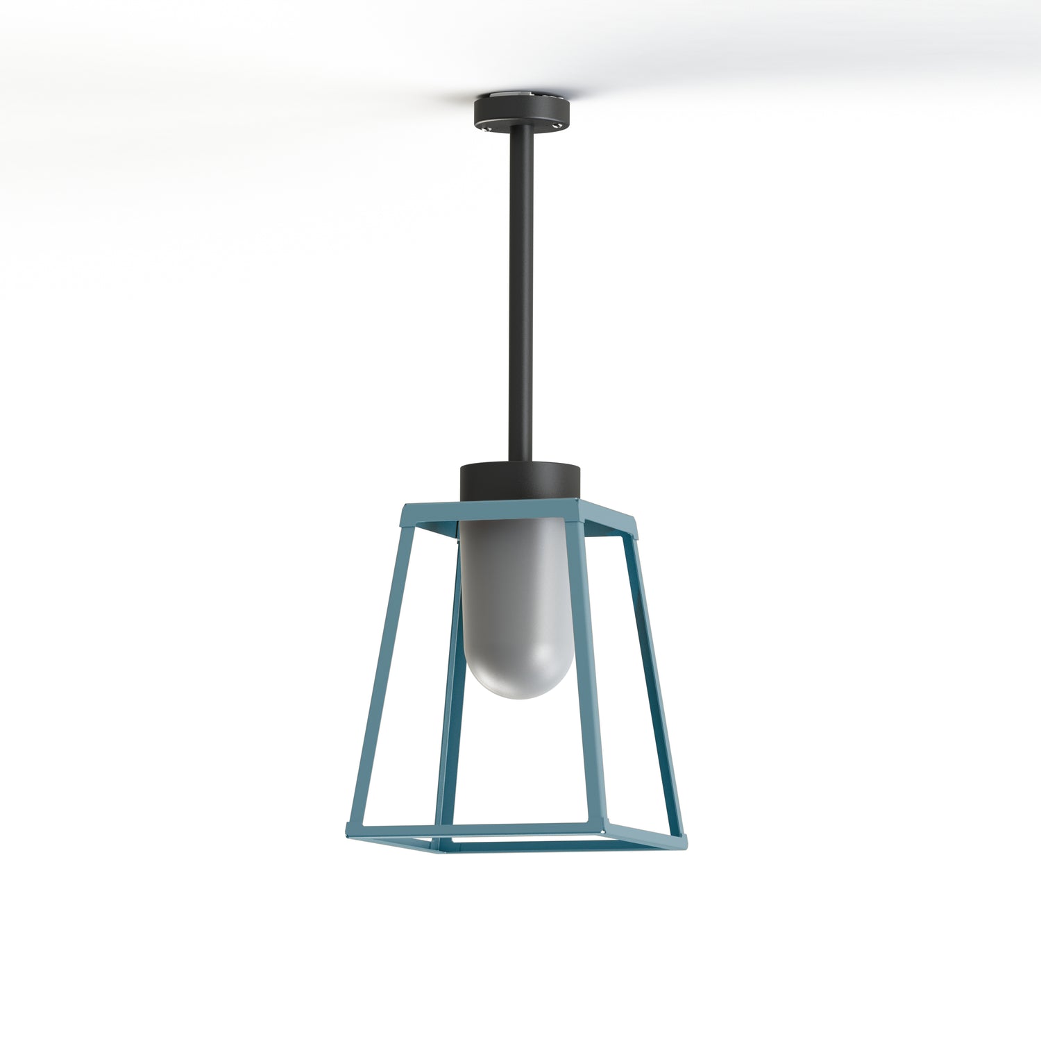 Plafonnier Lampiok 2 N°1 diffuseur opale Bleu 111 - Gris noir 107 178002111