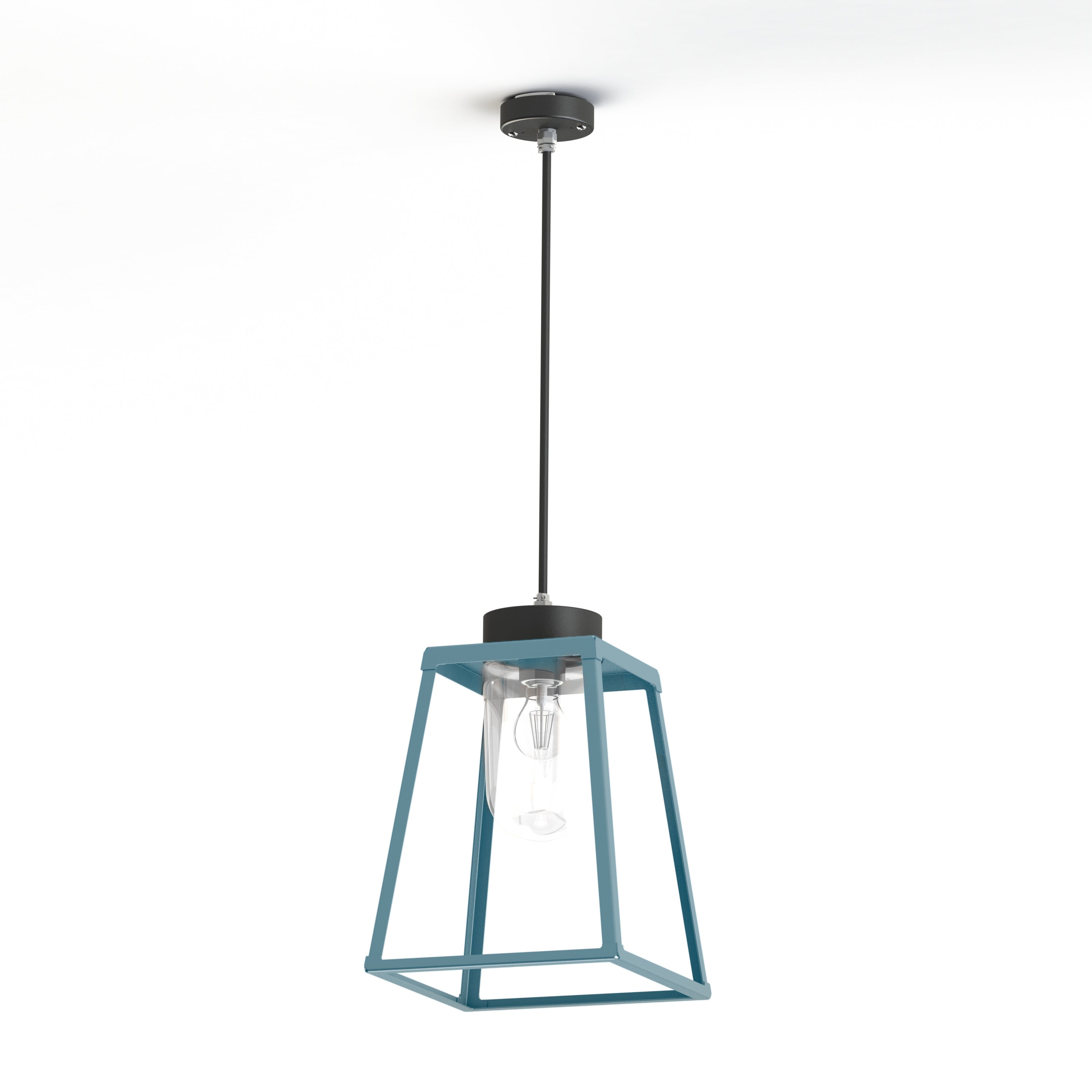 Suspension Lampiok 2 N°2 diffuseur clair Bleu 111 - Gris noir 107