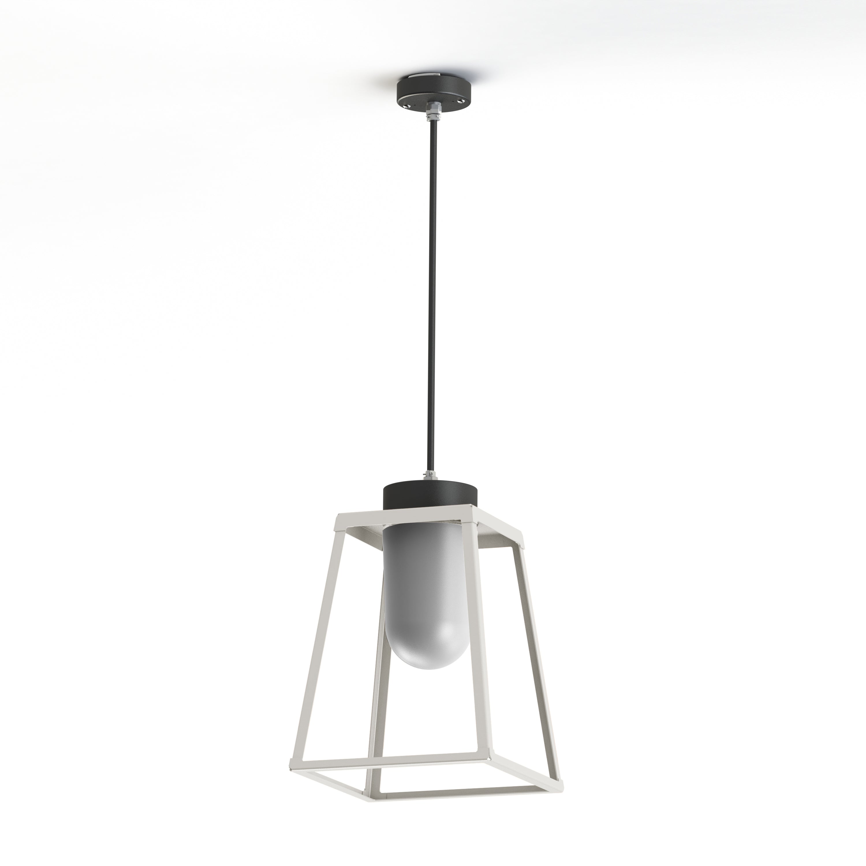 Suspension Lampiok 2 N°2 diffuseur opale Blanc pur 101 - Gris noir 107