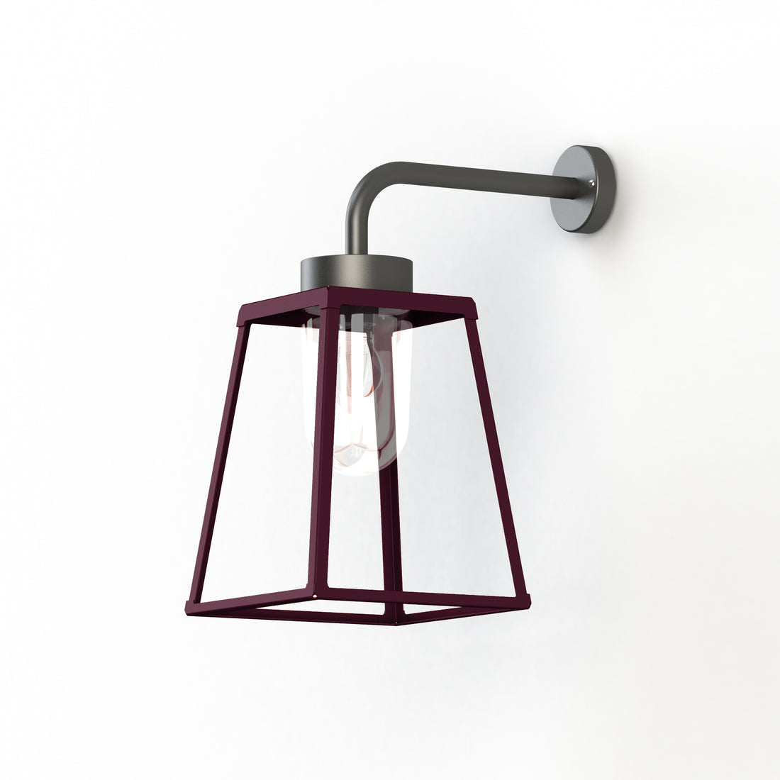 Applique Lampiok 2 N°3 diffuseur clair Rouge vin 066 - Gris noir 107 178005066