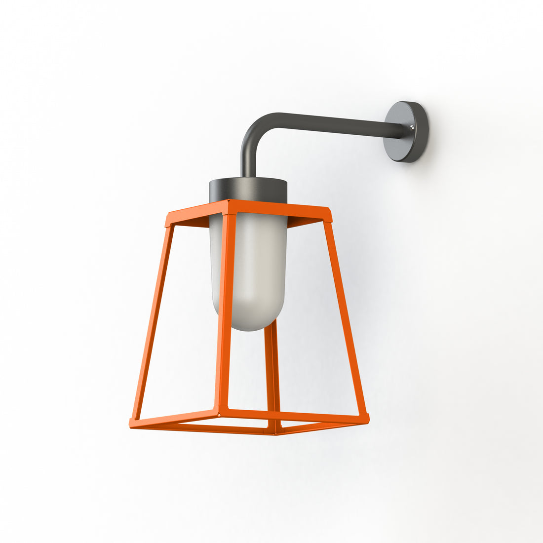 Applique Lampiok 2 N°3 diffuseur opale Orangé pur 014 - Gris noir 107 178006014