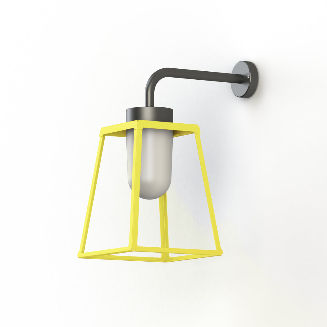 Applique Lampiok 2 N°3 diffuseur opale Jaune soufre 068 - Gris noir 107 178006068