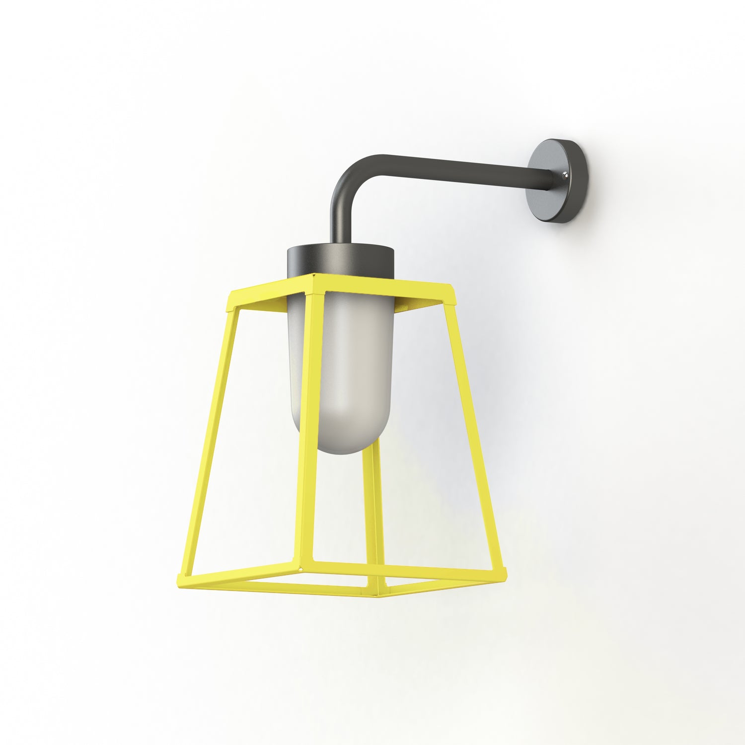 Applique Lampiok 2 N°3 diffuseur opale Jaune soufre 068 - Gris noir 107 178006068