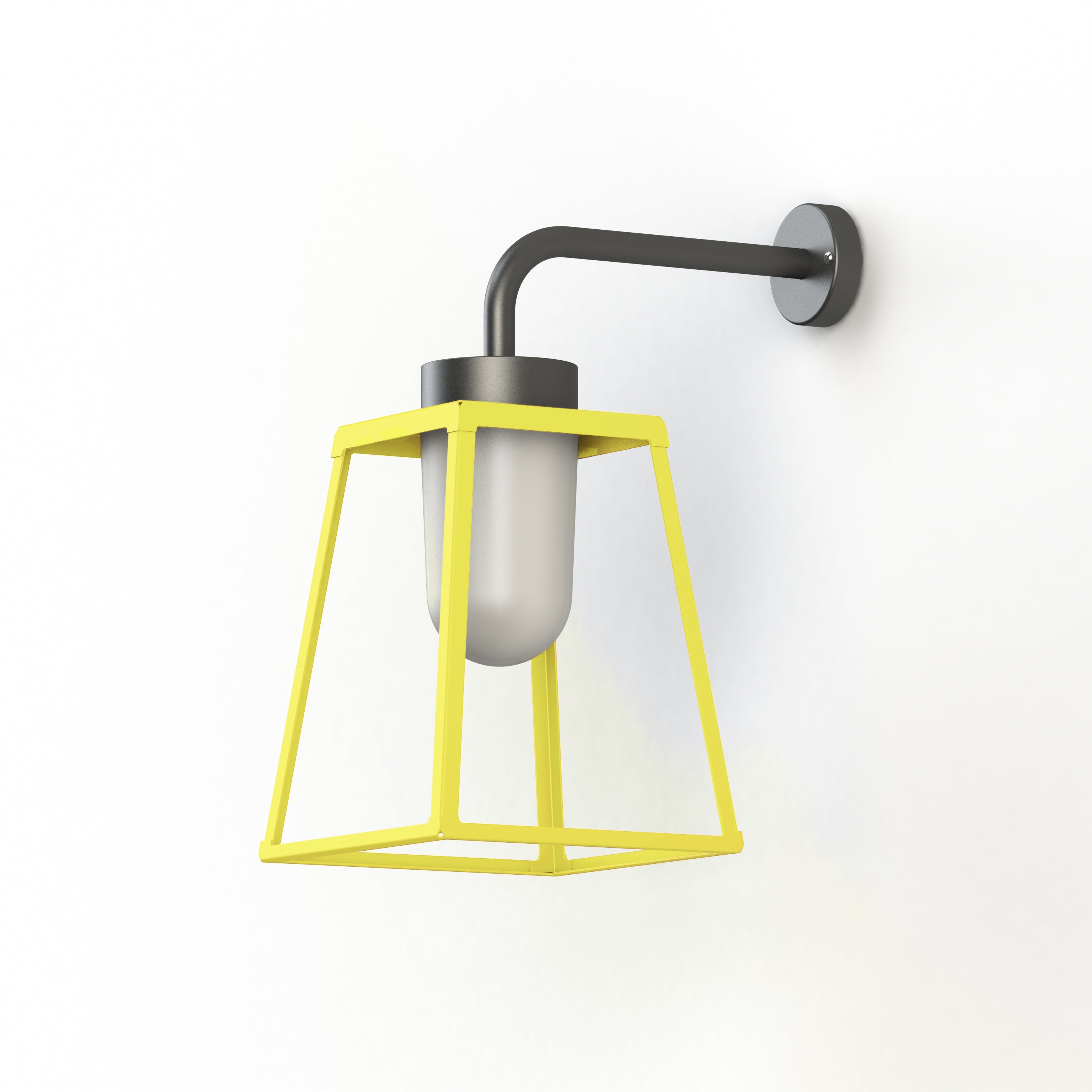 Applique Lampiok 2 N°3 diffuseur opale Jaune soufre 068 - Gris noir 107 178006068