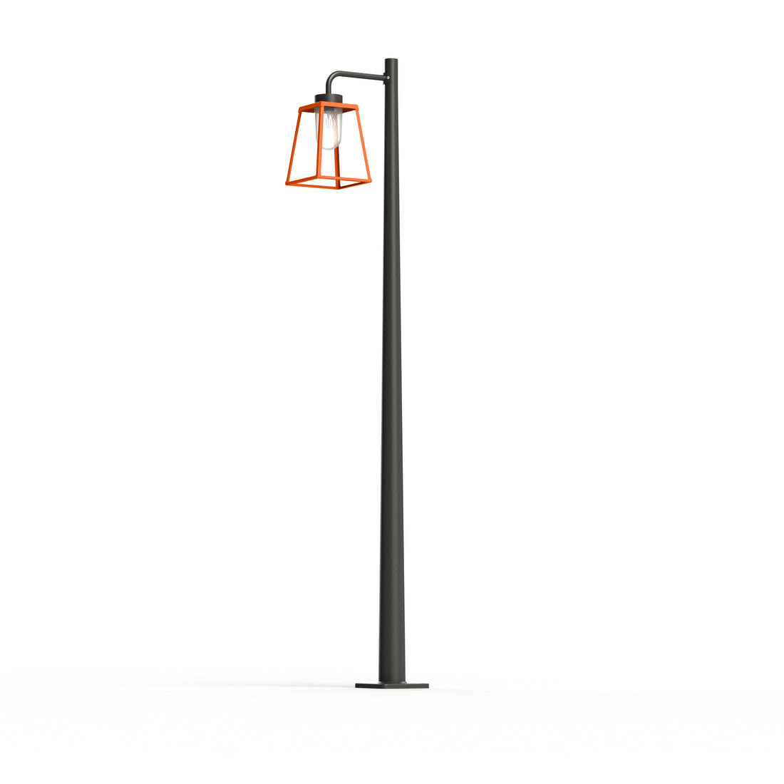 Lampadaire Lampiok 2 N°4 diffuseur clair Orangé pur 014 - Gris noir 107 178011014