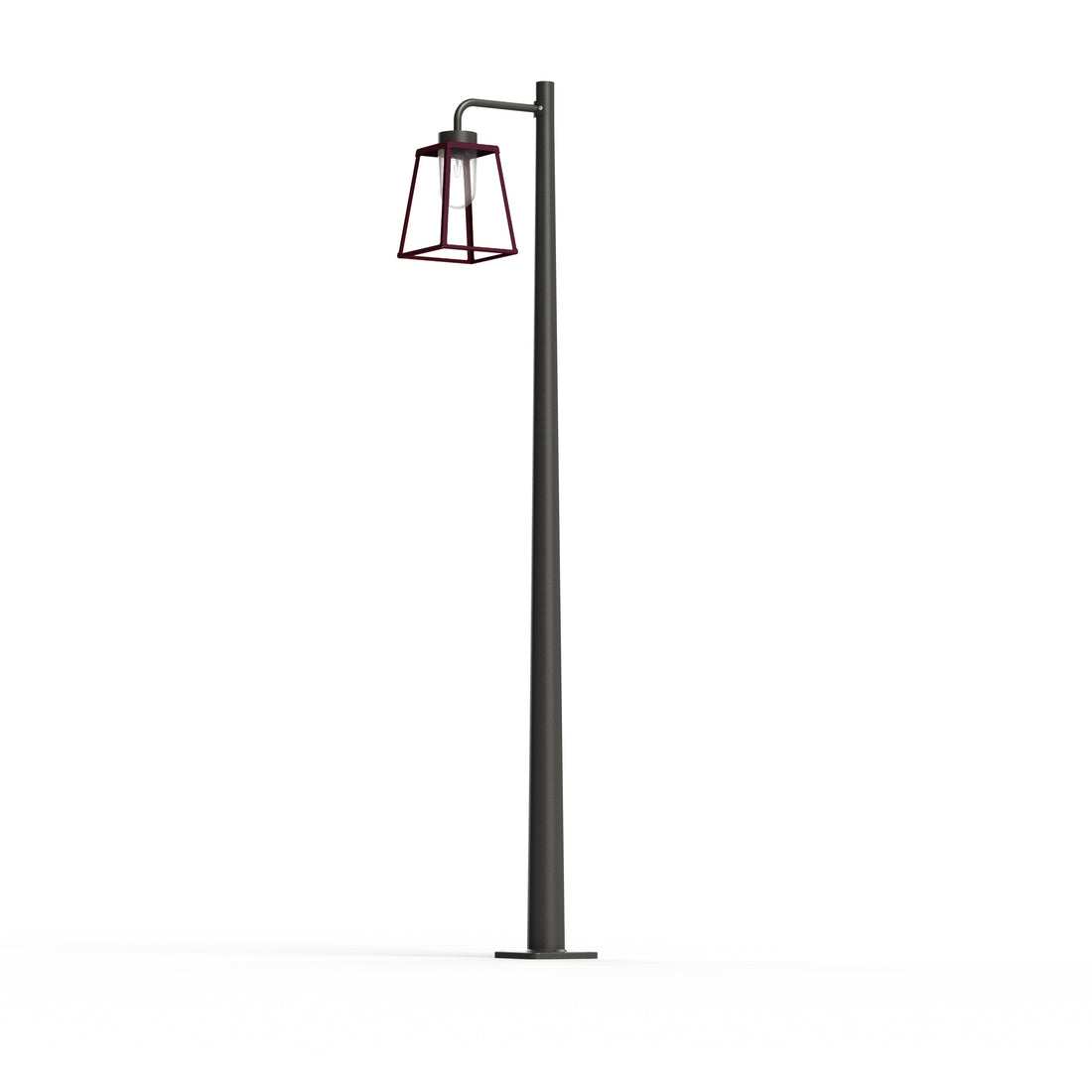 Lampadaire Lampiok 2 N°4 diffuseur clair Rouge vin 066 - Gris noir 107 178011066