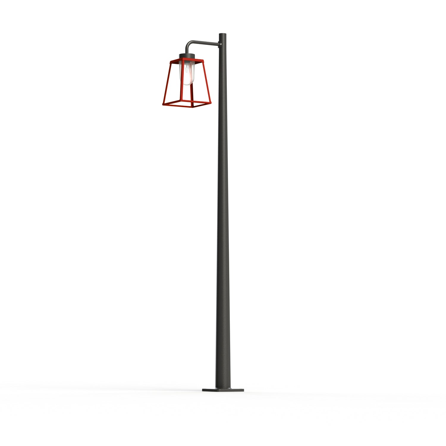 Lampadaire Lampiok 2 N°4 diffuseur clair Rouge tomate 110 - Gris noir 107 178011110