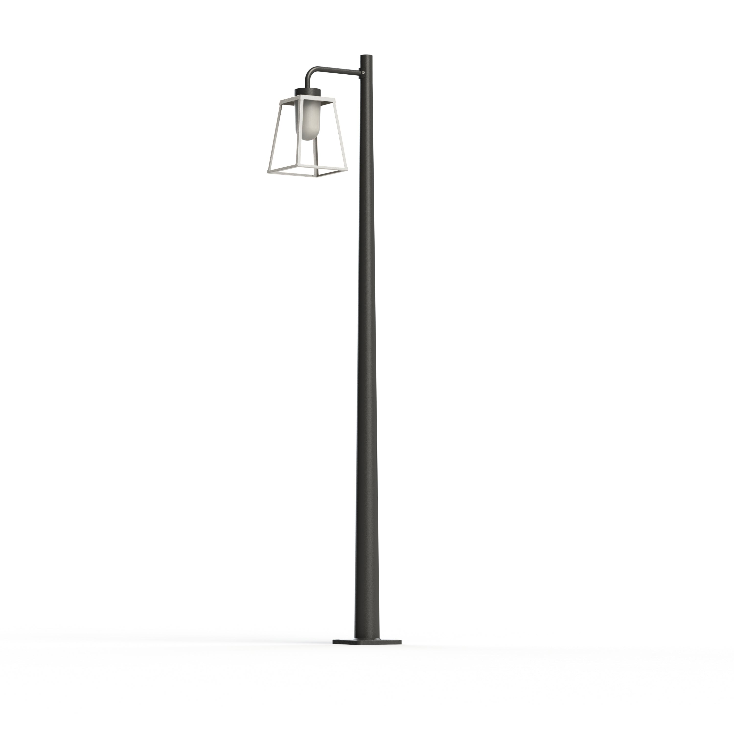 Lampadaire Lampiok 2 N°4 diffuseur opale Blanc pur 101 - Gris noir 107 178012101