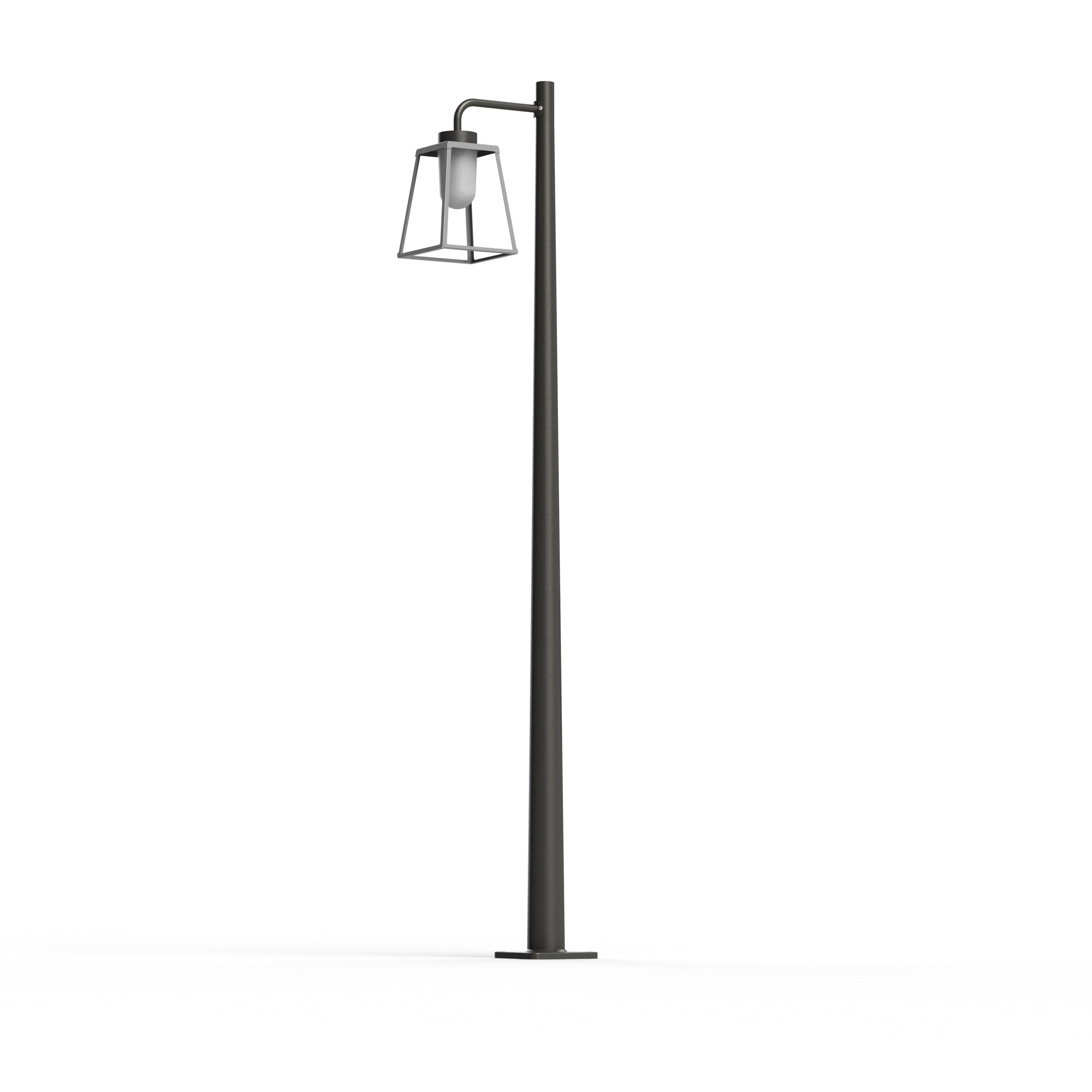 Lampadaire Lampiok 2 N°4 diffuseur opale Gris soie 105 - Gris noir 107 178012105