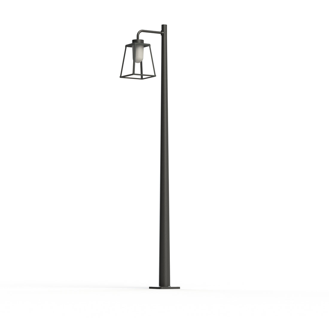 Lampadaire Lampiok 2 N°4 diffuseur opale Gris noir 107 178012107