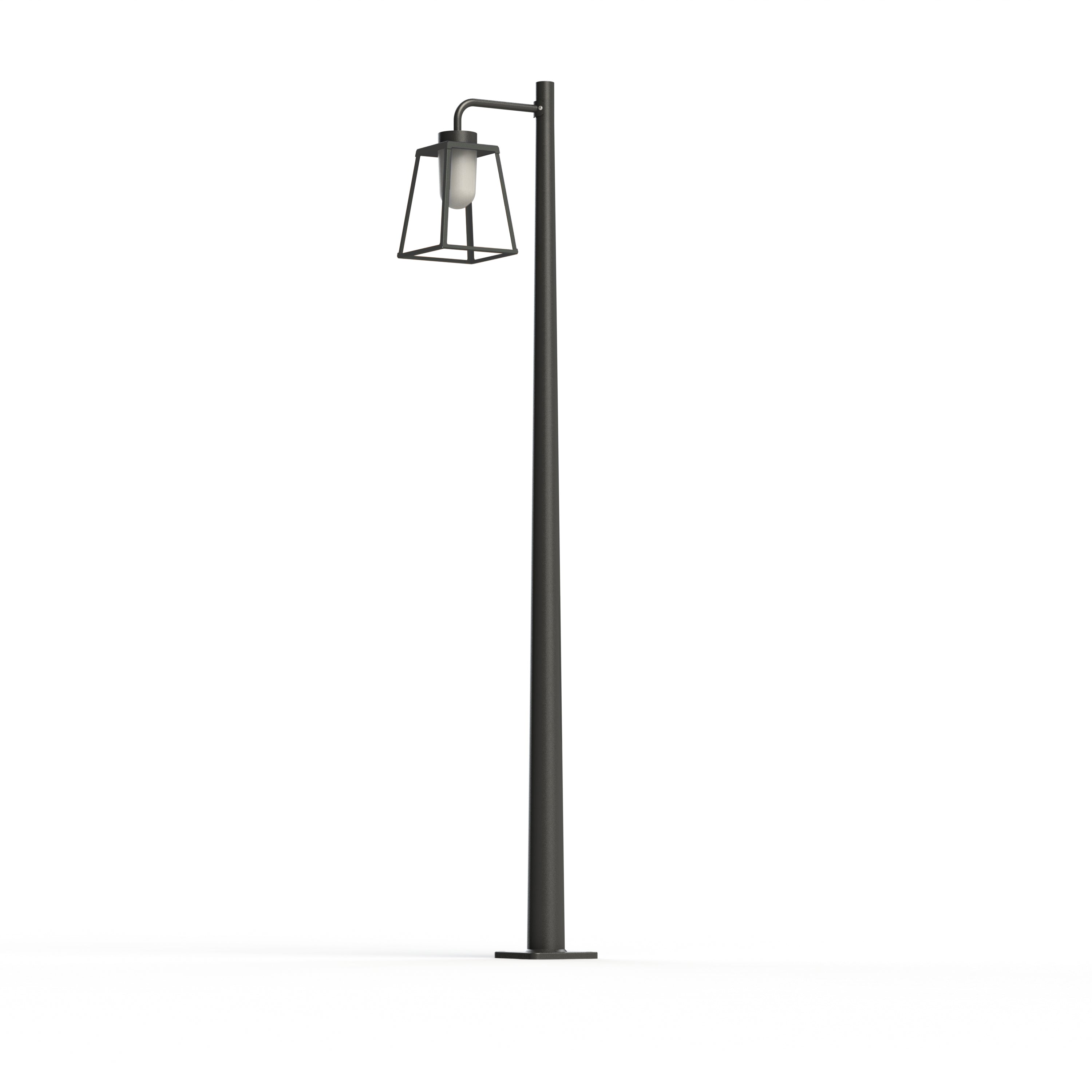 Lampadaire Lampiok 2 N°4 diffuseur opale Gris noir 107 178012107