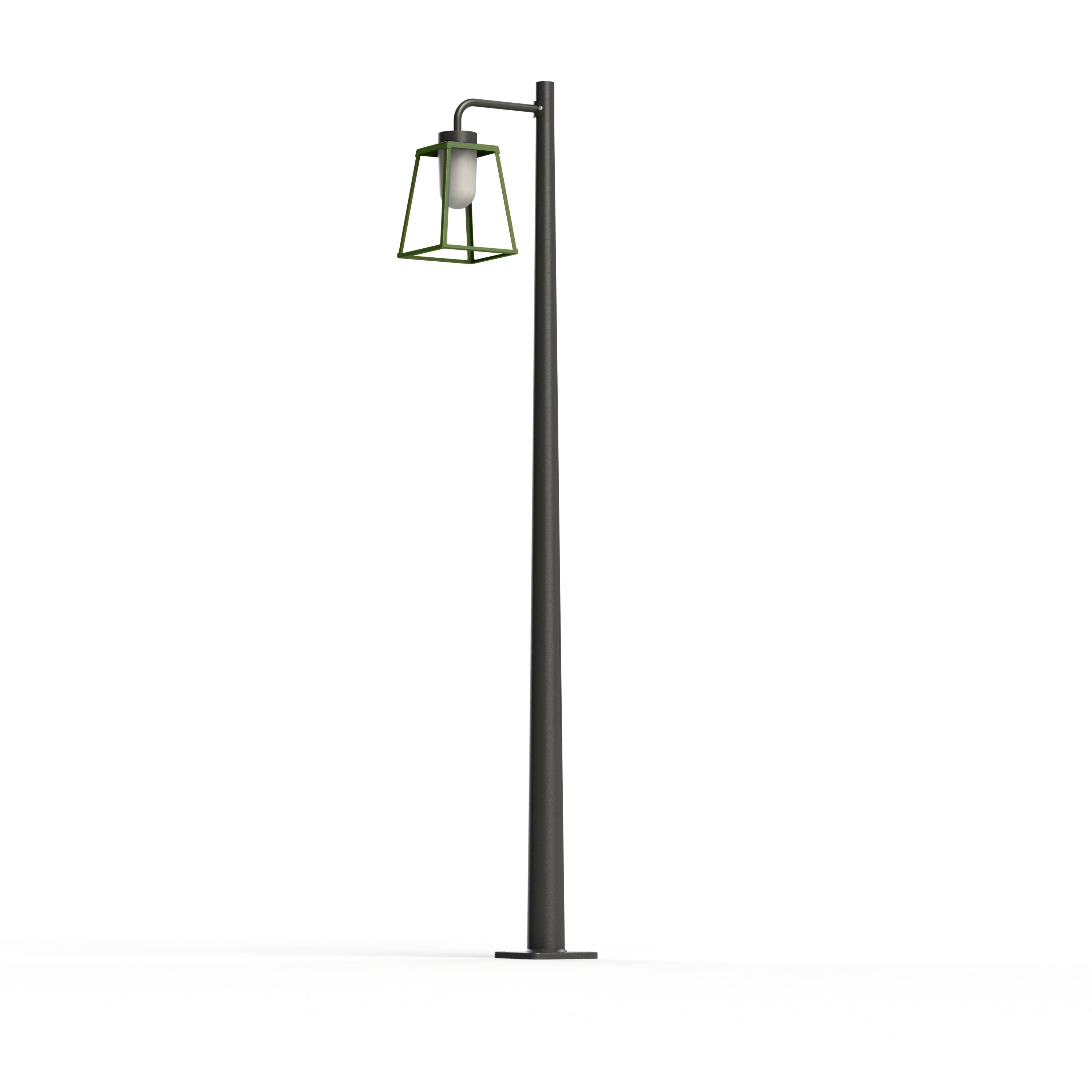 Lampadaire Lampiok 2 N°4 diffuseur opale Vert fougère 109 - Gris noir 107 178012109