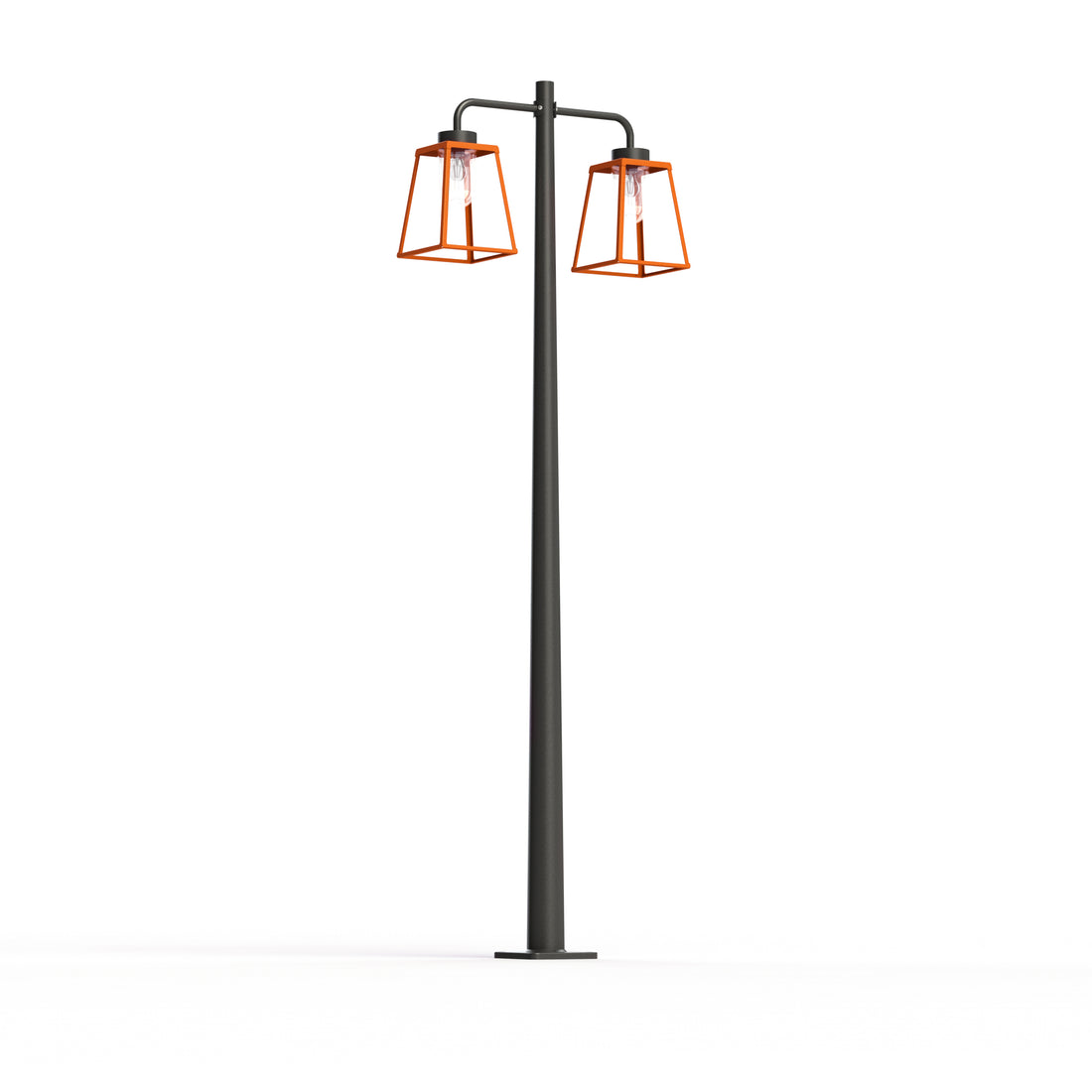 Lampadaire Lampiok 2 N°5 diffuseur clair Orangé pur 014 - Gris noir 107 178013014