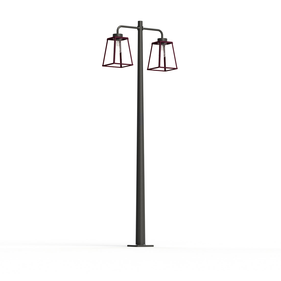 Lampadaire Lampiok 2 N°5 diffuseur clair Rouge vin 066 - Gris noir 107 178013066