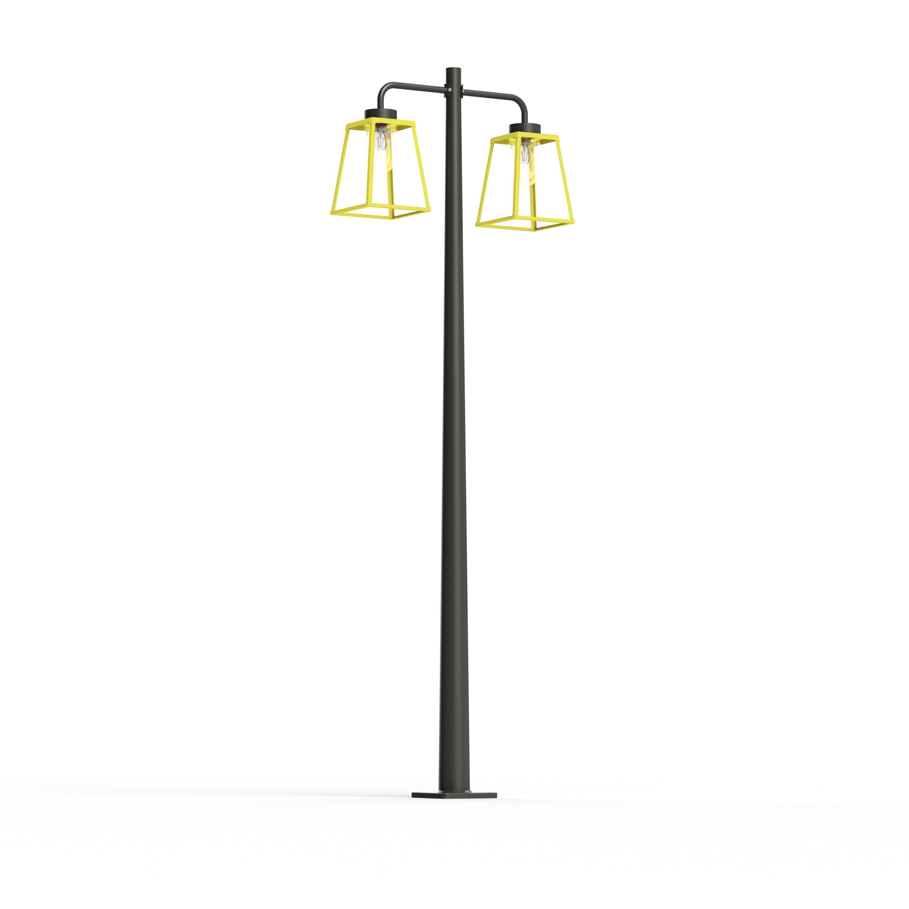 Lampadaire Lampiok 2 N°5 diffuseur clair Jaune soufre 068 - Gris noir 107 178013068