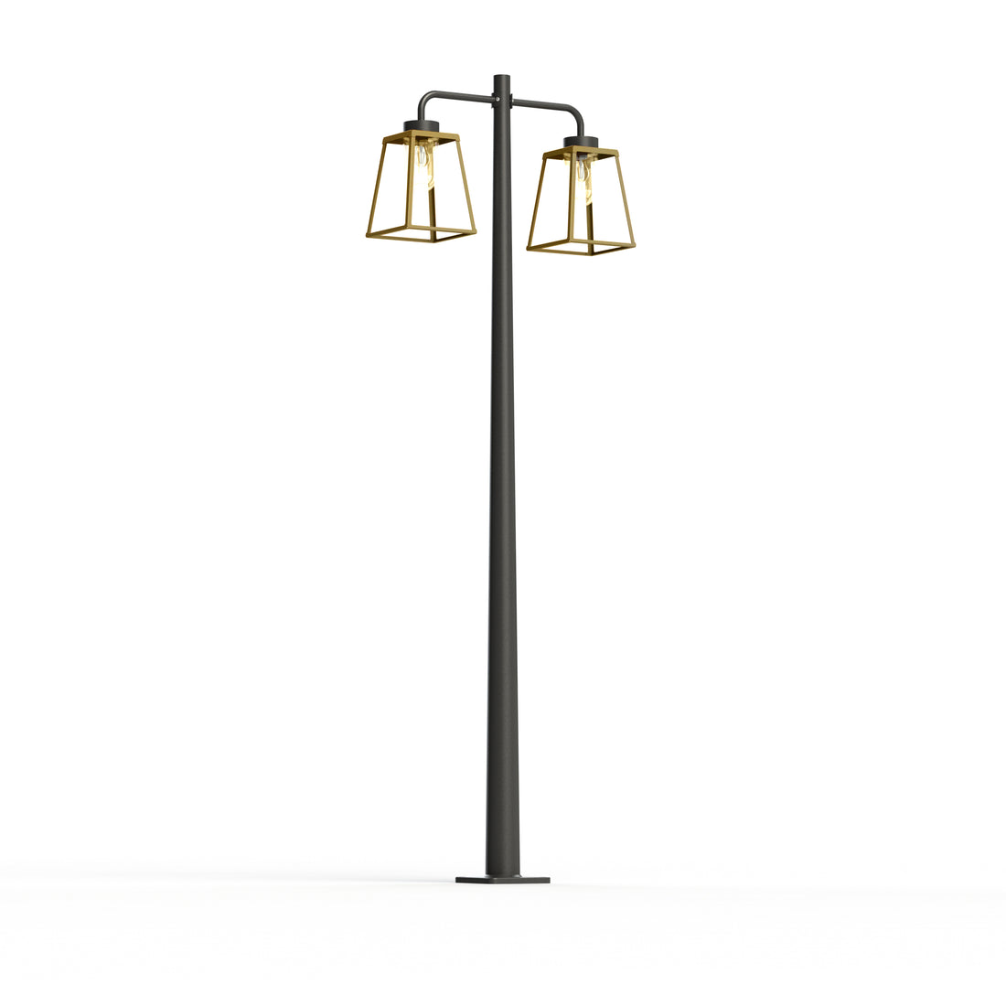 Lampadaire Lampiok 2 N°5 diffuseur clair Laiton vernis teinté 070 - Gris 107 178013070