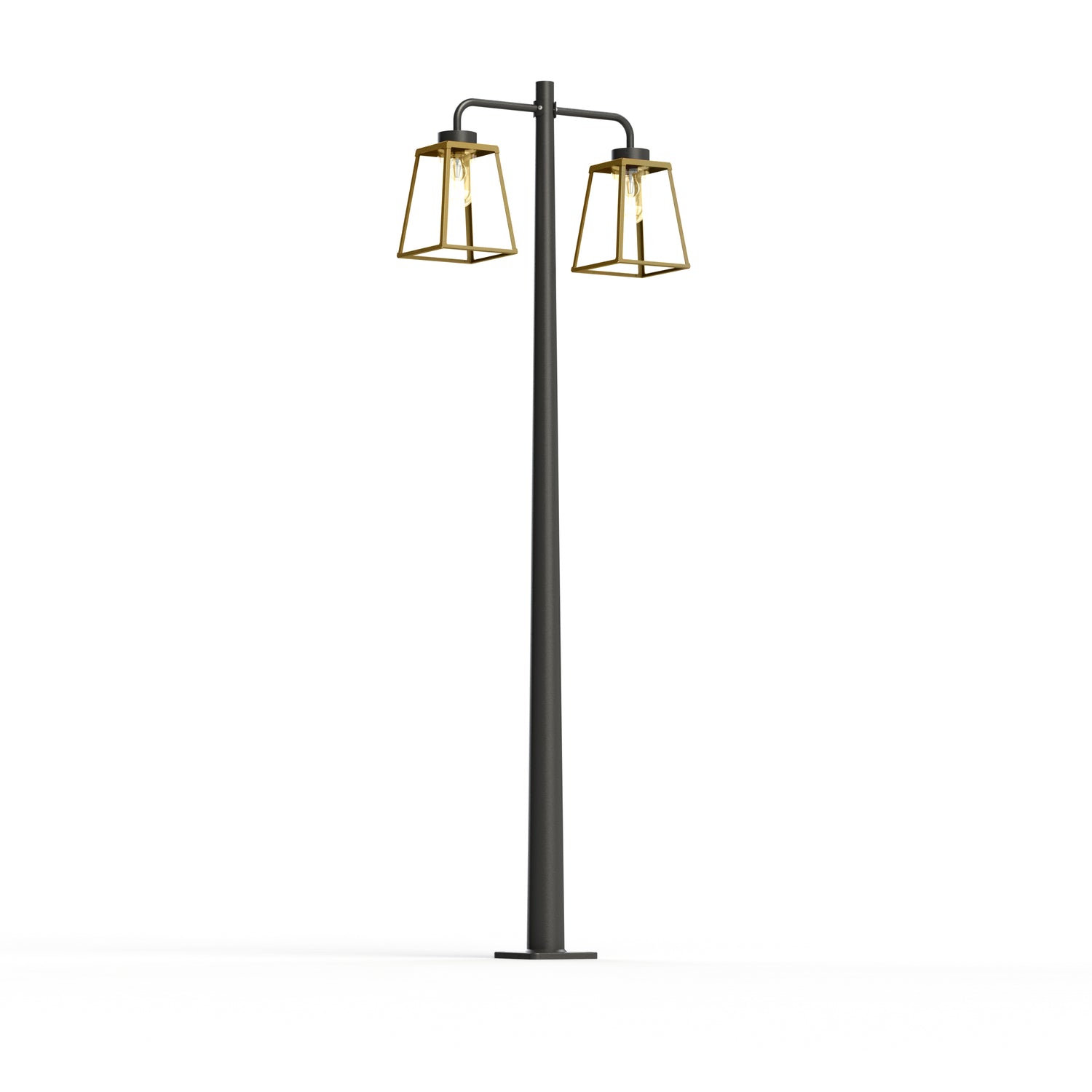 Lampadaire Lampiok 2 N°5 diffuseur clair Laiton vernis teinté 070 - Gris 107 178013070