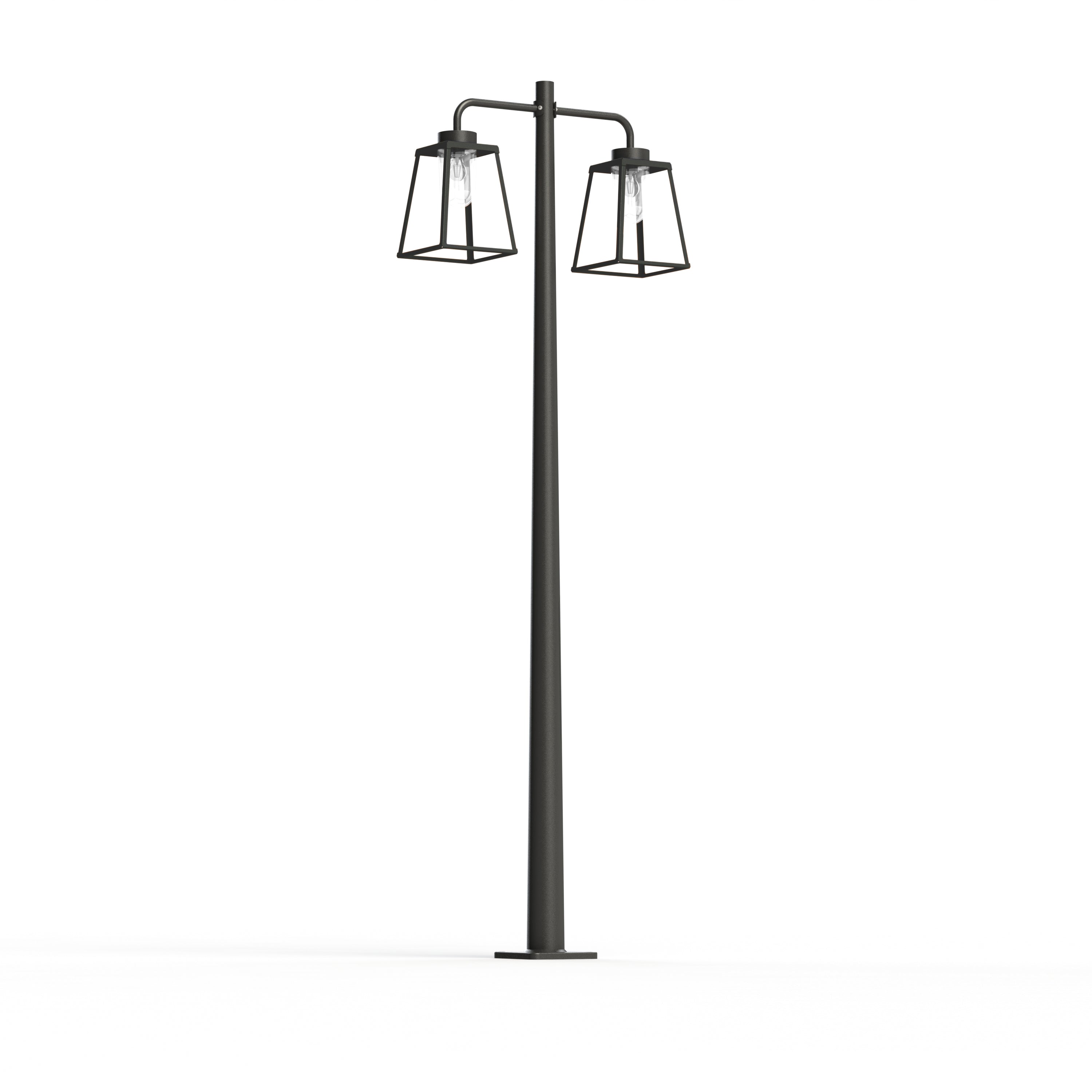 Lampadaire Lampiok 2 N°5 diffuseur clair Gris noir 107 178013107