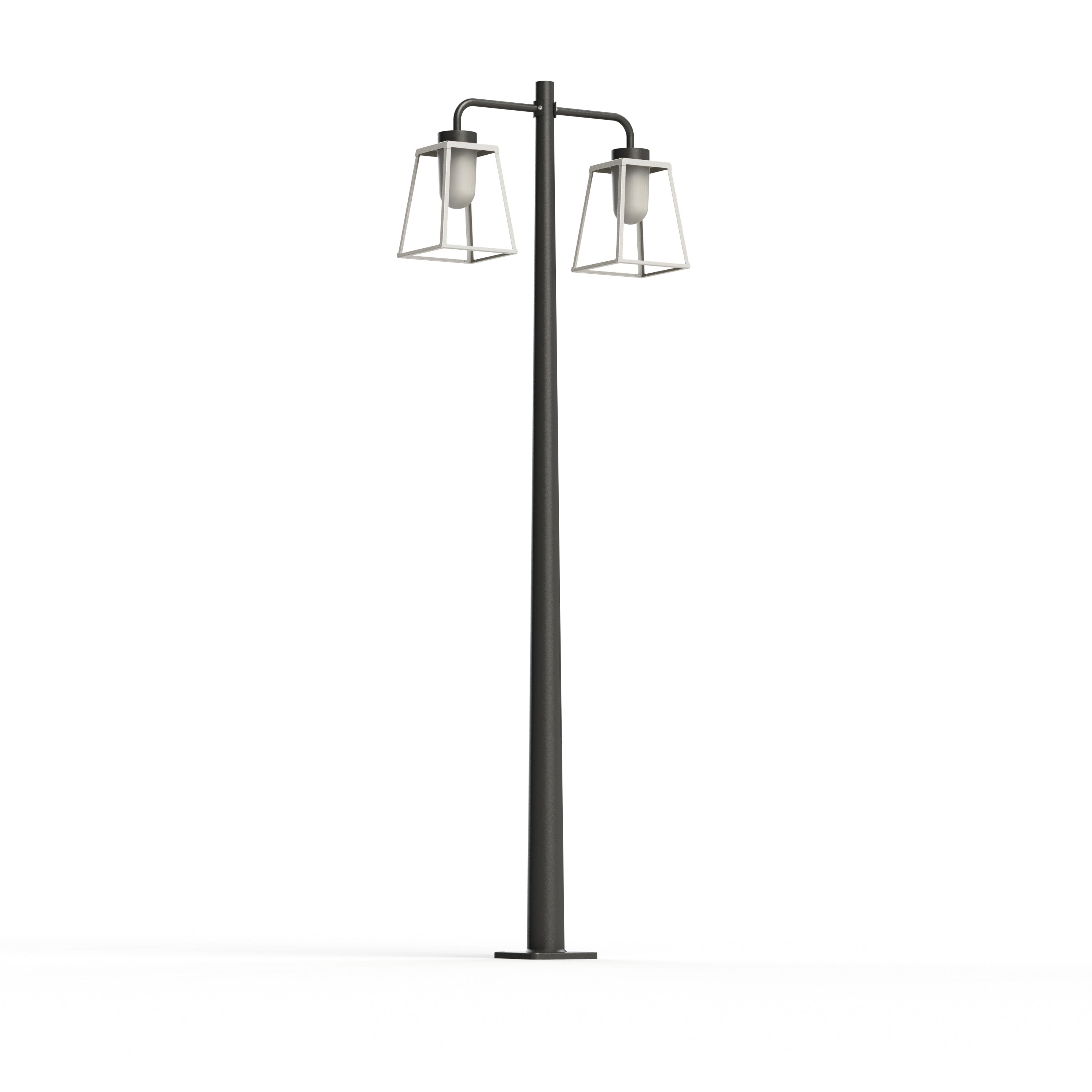 Lampadaire Lampiok 2 N°5 diffuseur opale Blanc pur 101 - Gris noir 107 178014101