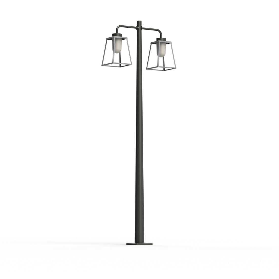 Lampadaire Lampiok 2 N°5 diffuseur opale Gris soie 105 - Gris noir 107 178014105