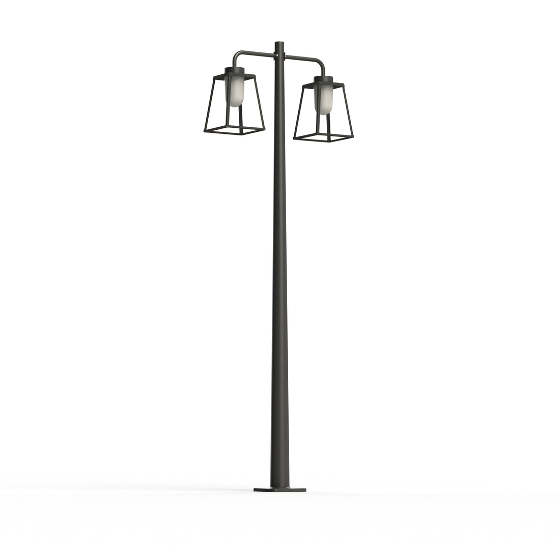 Lampadaire Lampiok 2 N°5 diffuseur opale Gris noir 107 178014107