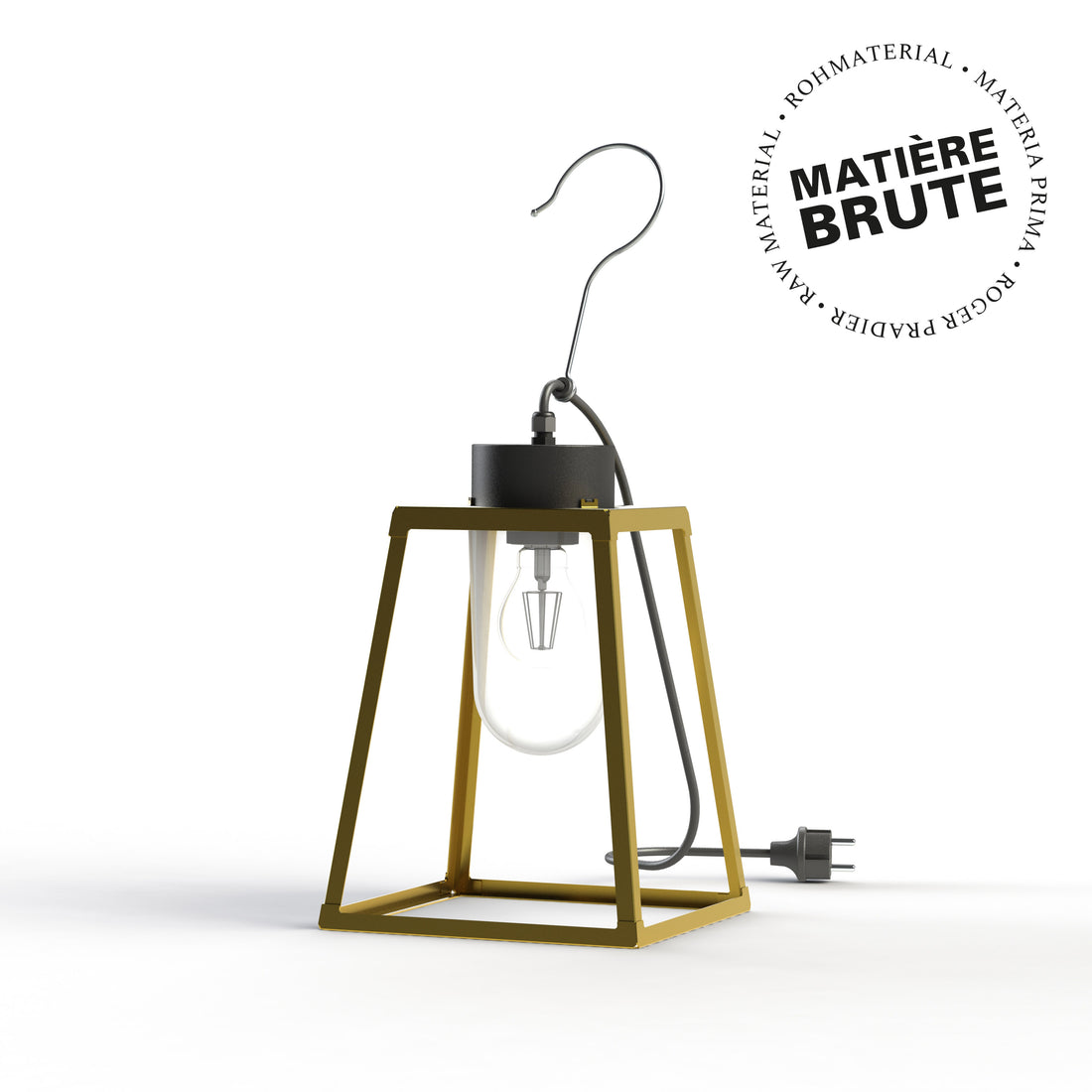 Luminaire mobile Lampiok 1 N°1 Laiton brut 072 Diffuseur clair 131001072