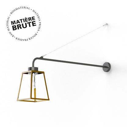 Applique Lampiok 1 N°6 Laiton brut 072 Diffuseur clair 131011072