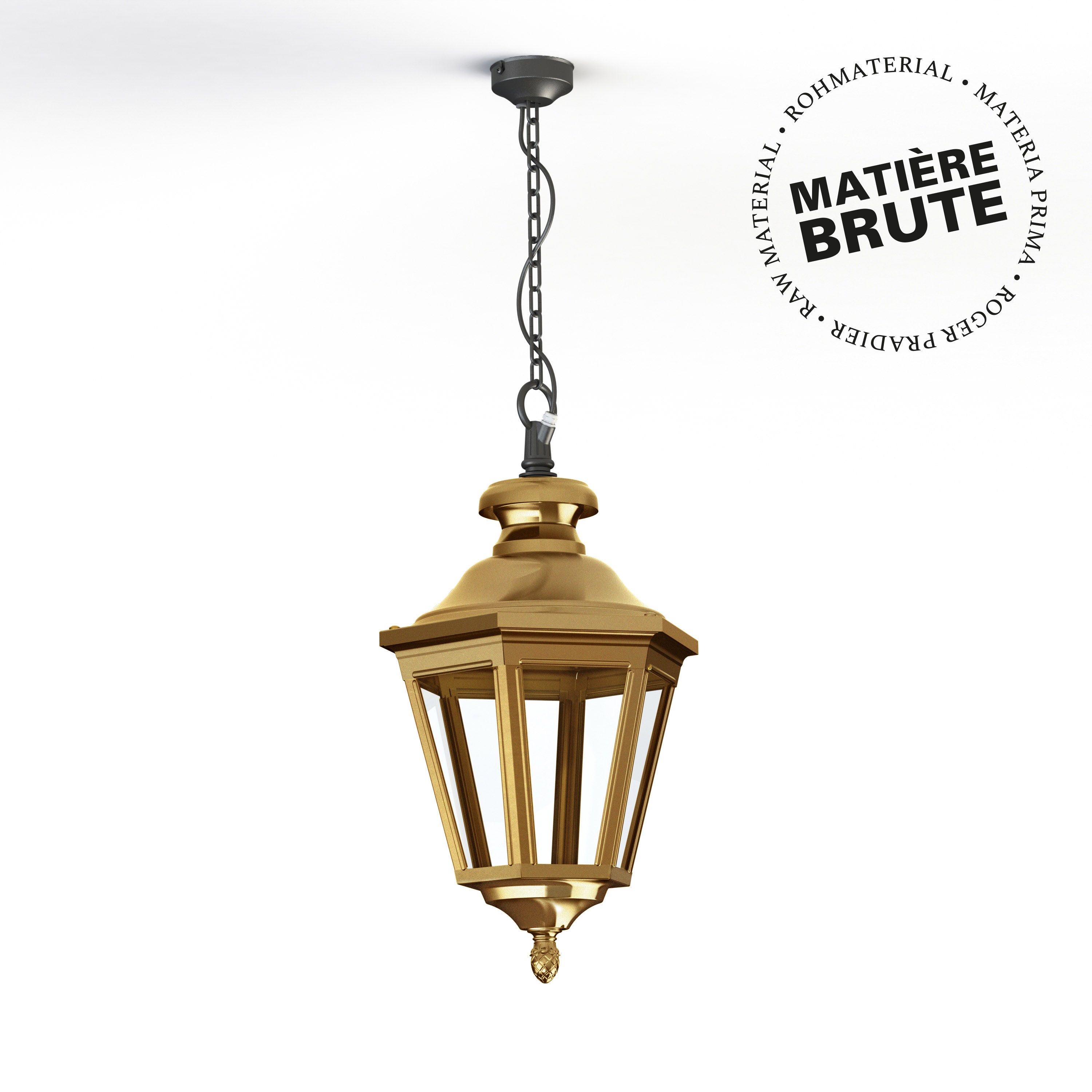 Suspension Louis XIII N°1 LED 2700°K Laiton brut 072