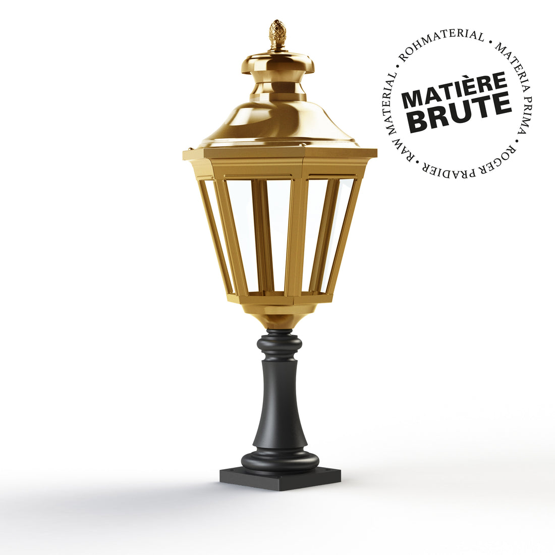 Borne Louis XIII N°5 LED 2700°K Laiton brut 072