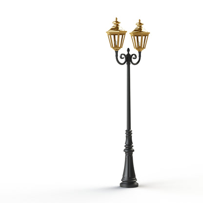 Lampadaire Louis XIII N°7 Laiton vernis teinté 070 130013070