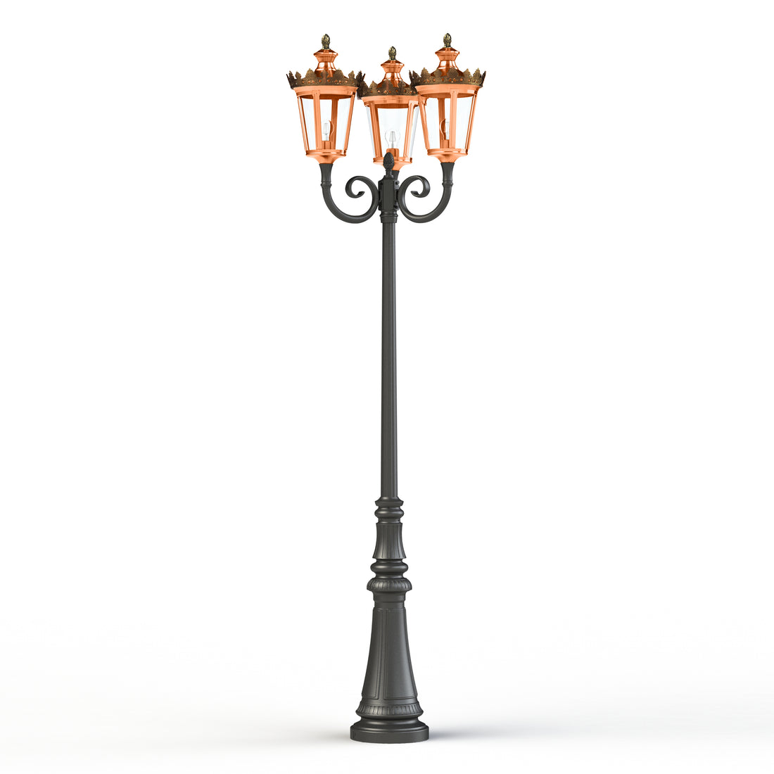 Lampadaire Louvre N°10 E27 Cuivre patiné vernis 080 133019080