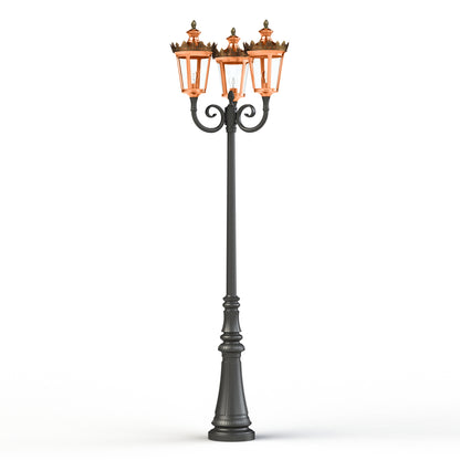 Lampadaire Louvre N°10 E27 Cuivre patiné vernis 080 133019080