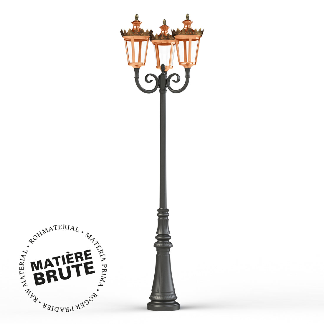 Lampadaire Louvre N°10 LED 2700°K Cuivre brut 082 133120082