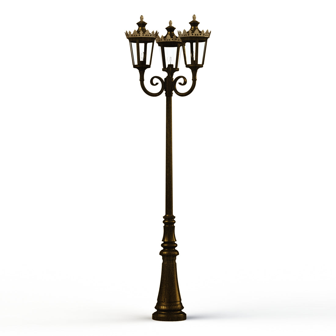 Lampadaire Louvre N°10 E27 Patiné doré 009 133019009