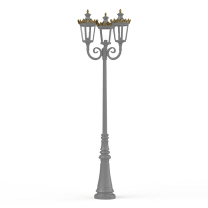 Lampadaire Louvre N°10 E27 Gris soie 105 133019105