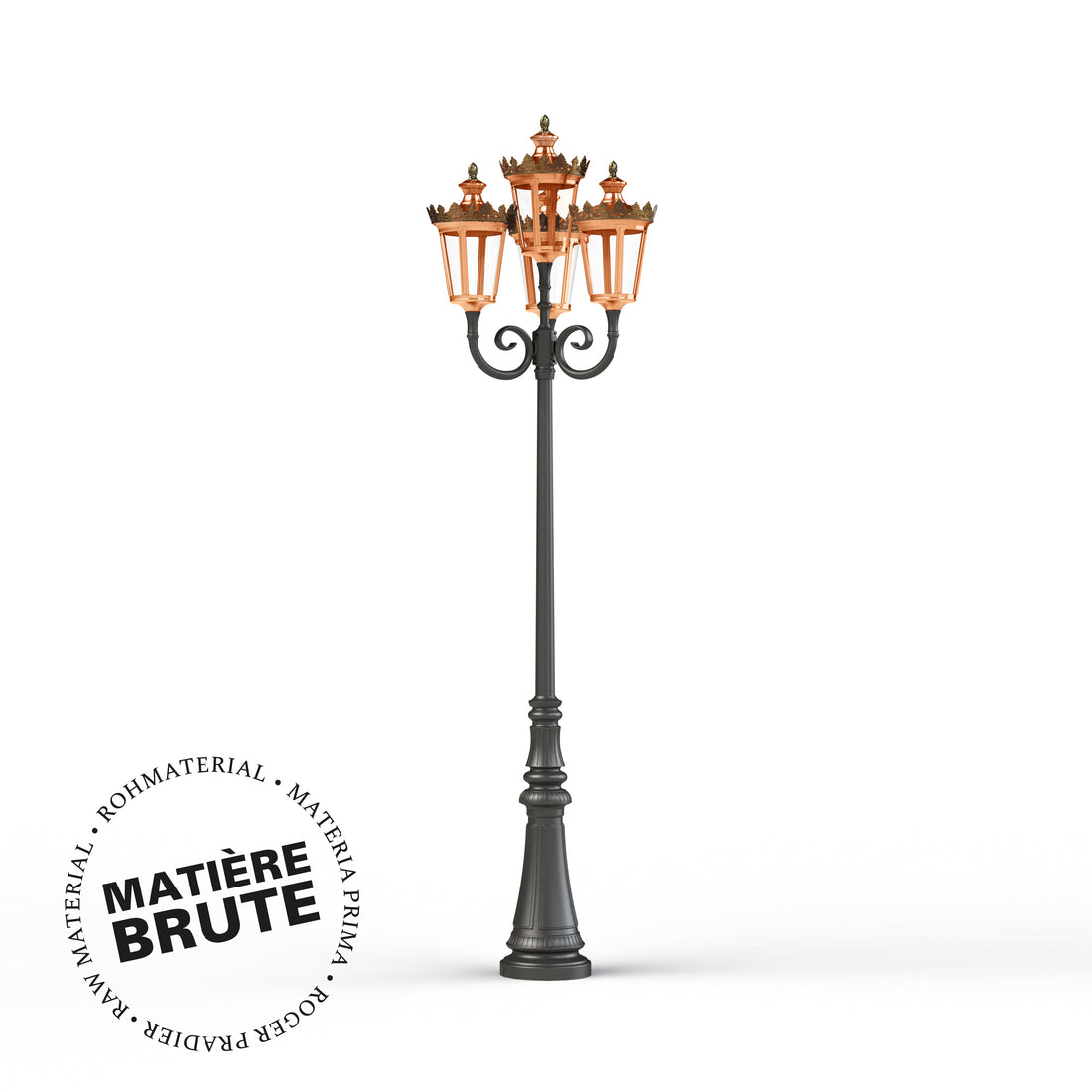 Lampadaire Louvre N°11 LED 2700°K Cuivre brut 082 133122082