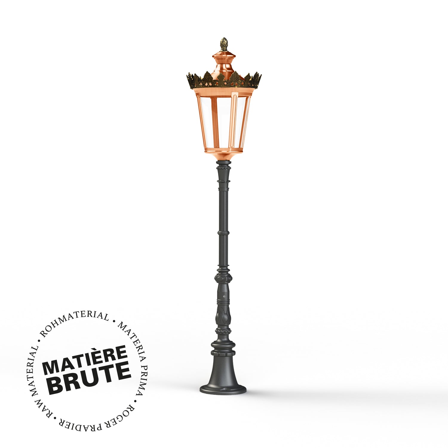 Borne Louvre N°8 LED 2700°K Cuivre brut 082 133116082