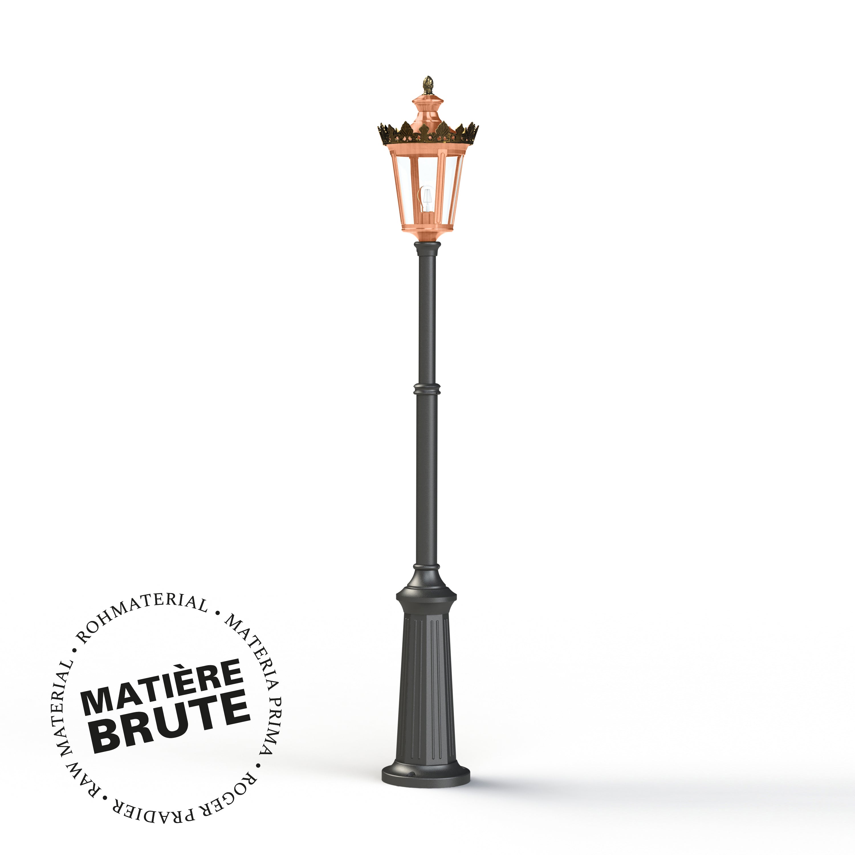 Lampadaire Louvre N°9 E27 Cuivre brut 082 133017082