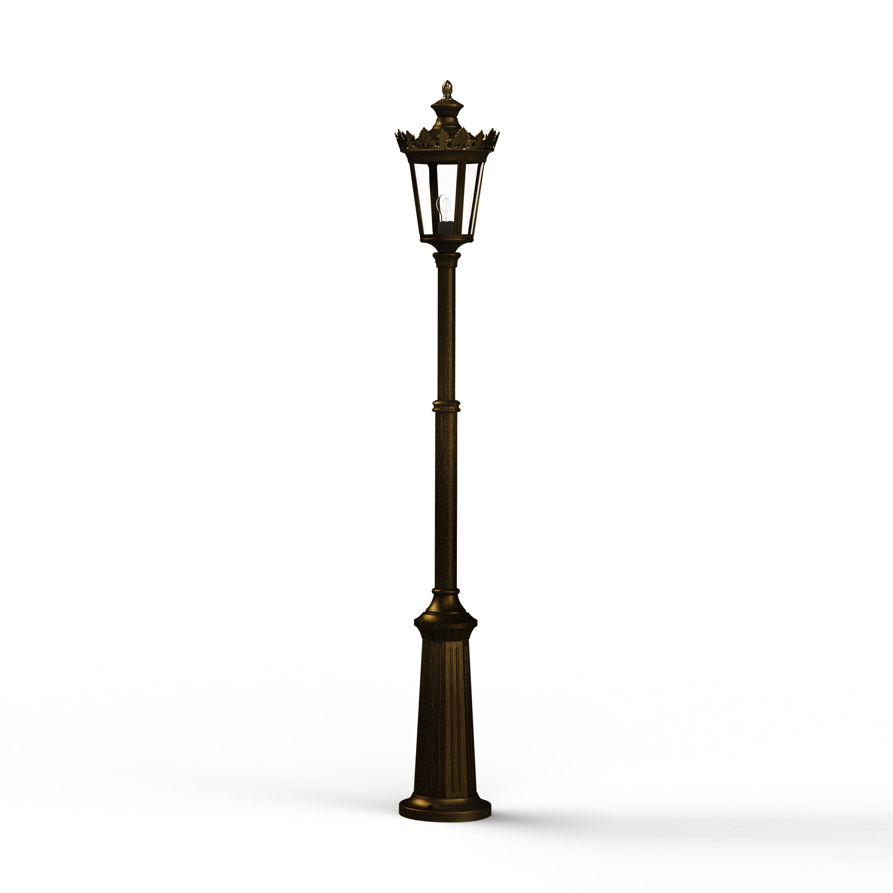 Lampadaire Louvre N°9 E27 Patiné doré 009 133017009