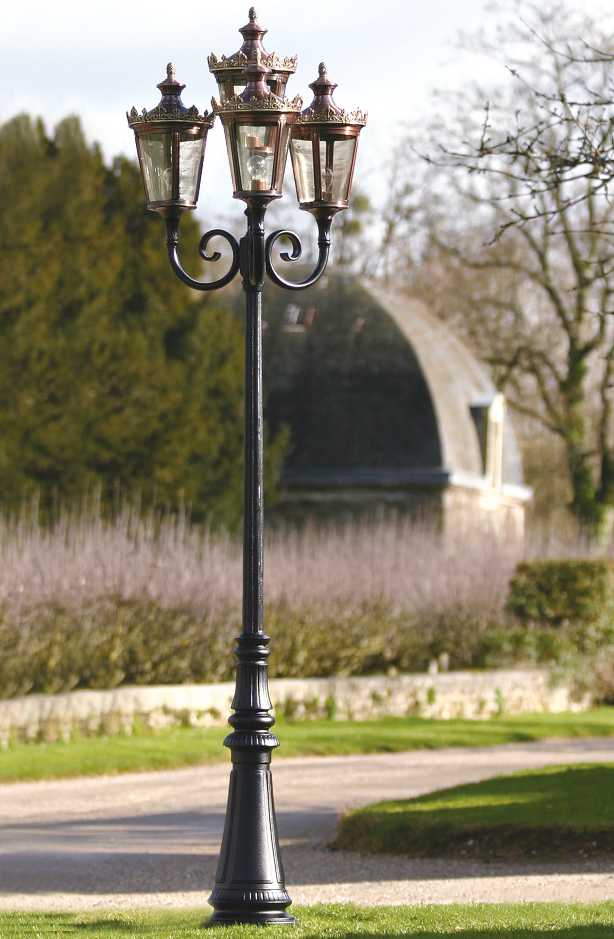 Lampadaire Louvre N°10 E27 Cuivre patiné vernis 080 133019080