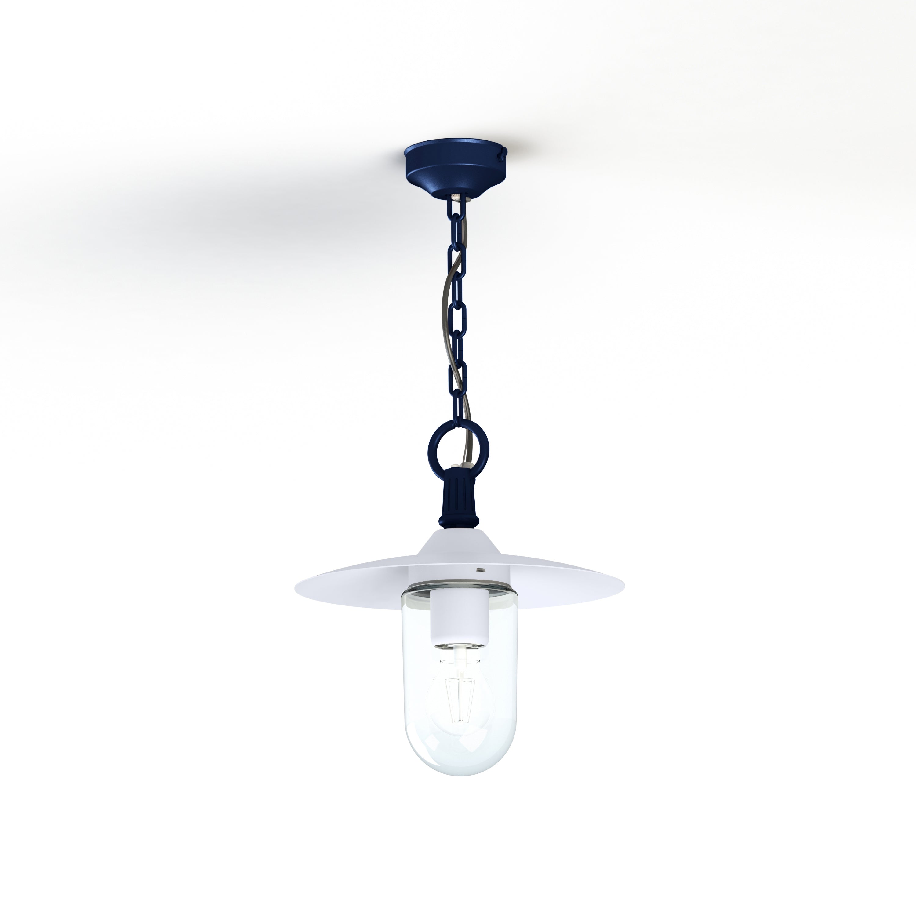 Suspension Montana N°1 clair Dôme blanc- Bleu acier 065