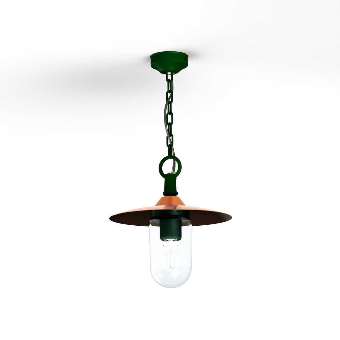 Suspension Montana N°1 clair Dôme cuivre brut- Vert 019