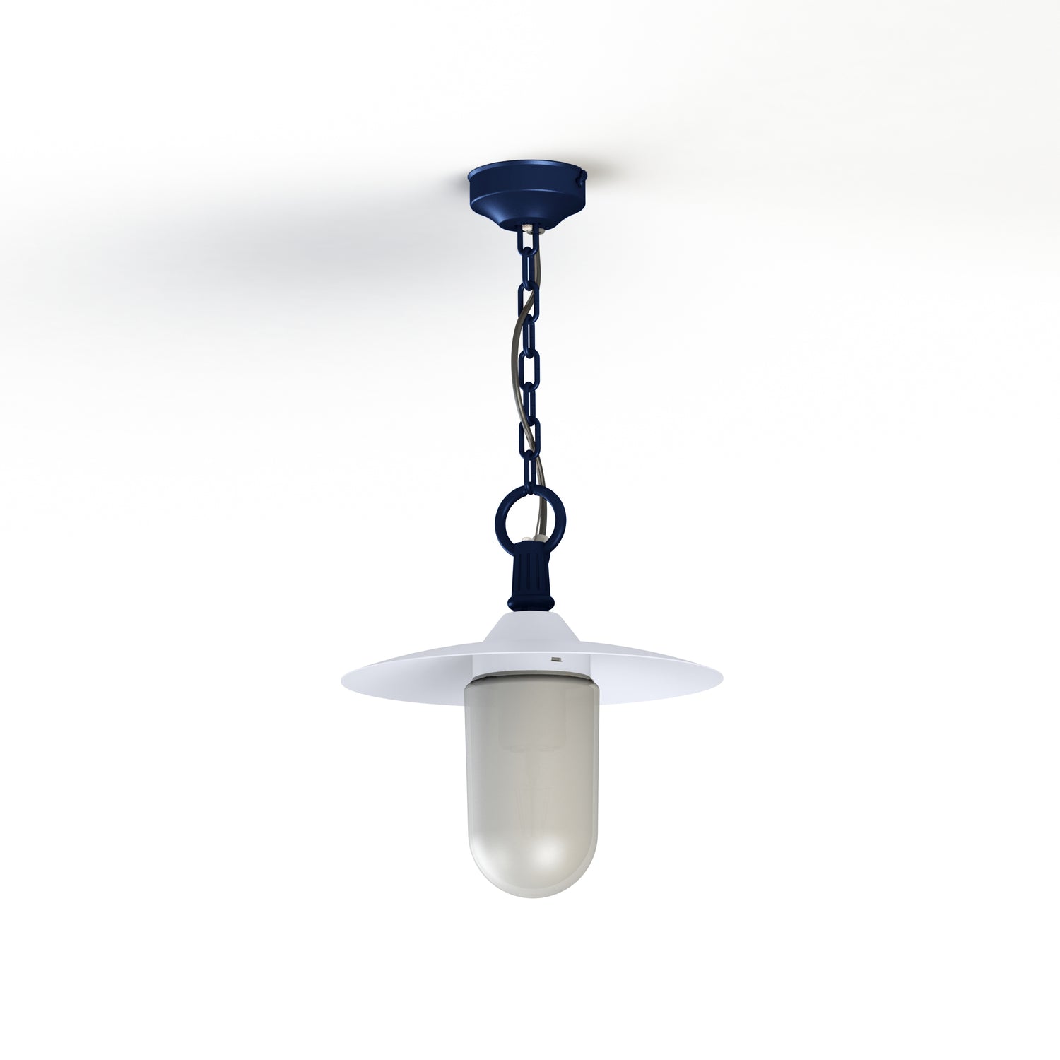 Suspension Montana N°1 opale Dôme blanc- Bleu acier 065