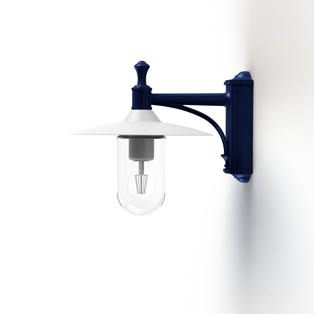 Applique Montana N°3 clair Dôme blanc- Bleu acier 065 139009065