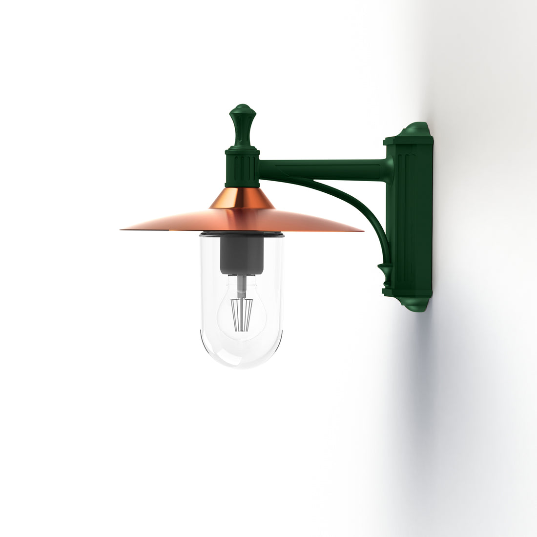 Applique Montana N°3 clair Dôme cuivre brut- Vert 019 139021019